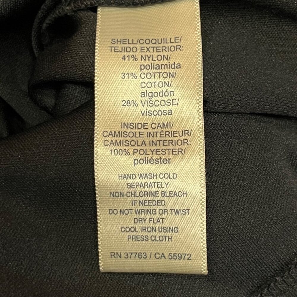 Rafaella Blouse Womens L Used Black Floral Lace Attached Cami - Picture 9 of 16